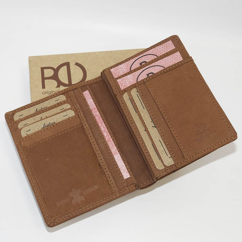 Pánská SLIM RFID kožená peněženka BEORIGINAL – gravírování textu, fotky i monogramu