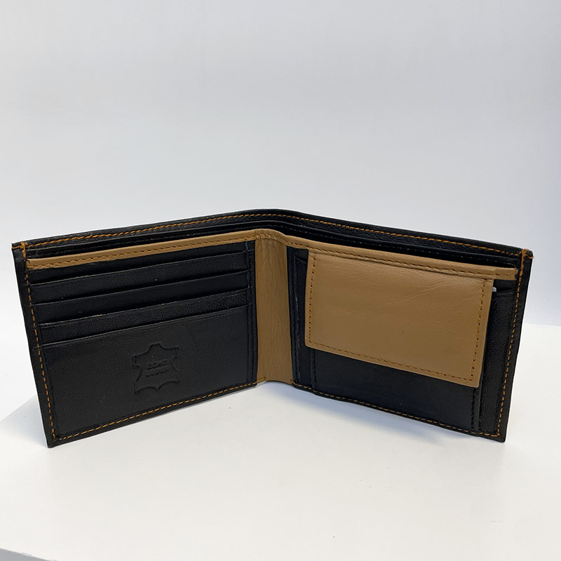 Slim pánská kožená peněženka – hnědá kombinace a monogram