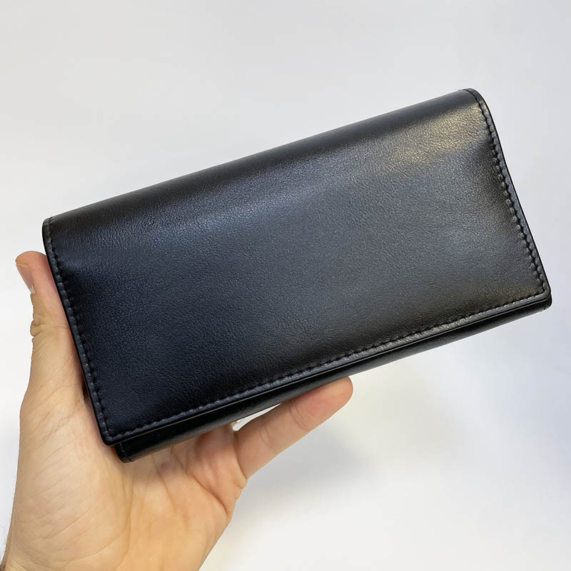 Černá kožená kasírka BELLUGIO Leather s monogramem – luxusní a odolná
