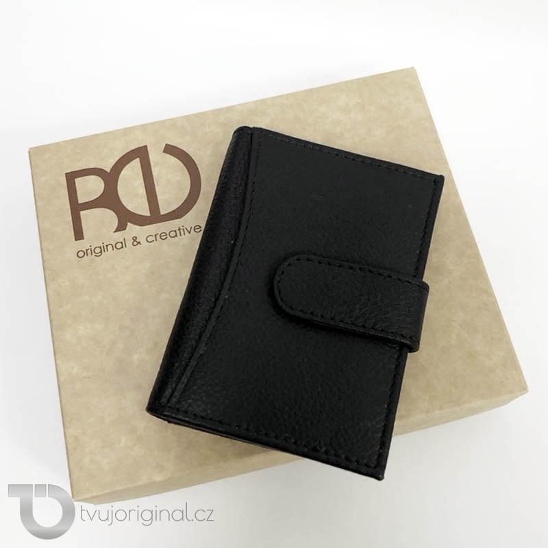 Kompaktní kožená dokladovka GURU Leather s monogramem zdarma | BEORIGINAL