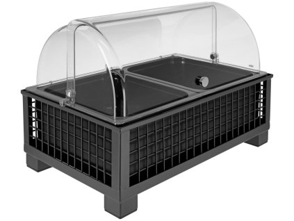 Chladiaca vitrína Portland 10 cm melamín čierny 2 x 1/2