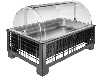 Chladiaca vitrína Portland 6,5 cm nehrdzavejúca oceľ 1/1