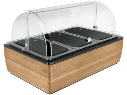 Chladiaca vitrína Montana dub 10 cm melamín čierny 3 x 1/3