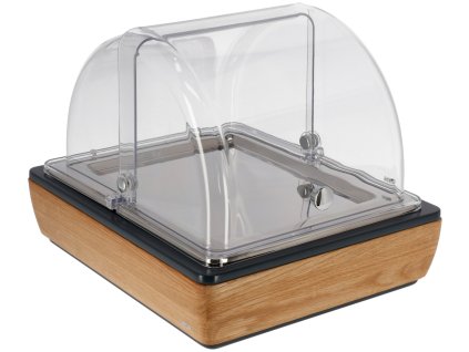 Chladiaca vitrína Montana dub Nerezová oceľ 1/2