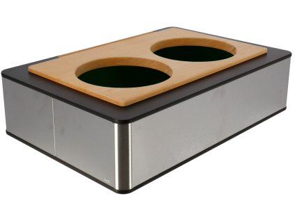 Box na misky Fundale antracit pre 2 misky 1/1