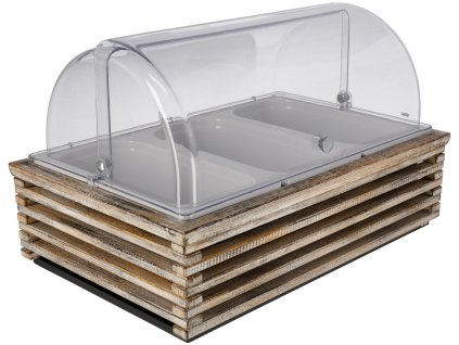 Chladiaca vitrína Natchez 10 cm melamín biely 3 x 1/3