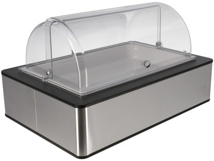 Chladiaca vitrína Fundale antracit 6,5 cm melamín biely 1/1