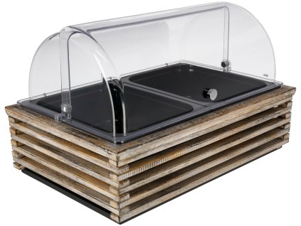 Chladiaca vitrína Natchez 10 cm melamín čierny 2 x 1/2