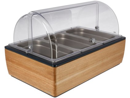 Chladiaca vitrína Montana eiche 10 cm nehrdzavejúca oceľ 3 x 1/3