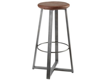 Barová stolička Metalio s polstrovaným sedákom