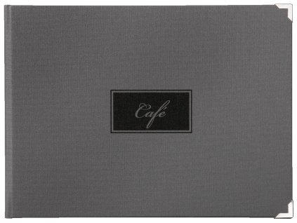 Jedálny lístok Oscar s ražbou CAFÉ A5 quer