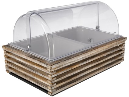 Chladiaca vitrína Natchez 10 cm melamín biely 2 x 1/2