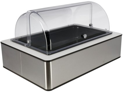 Chladiaca vitrína Fundale biely 10 cm melamín čierny 1/1