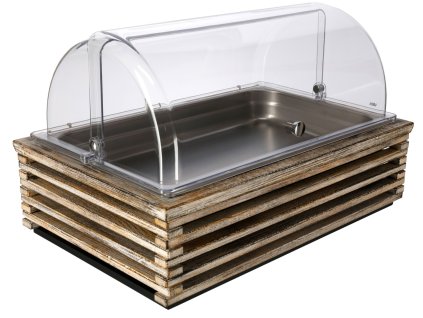 Chladiaca vitrína Natchez 6,5 cm nehrdzavejúca oceľ 1/1