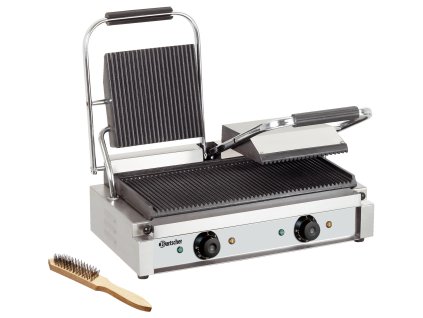 Dvojkontaktný gril s drážkami
