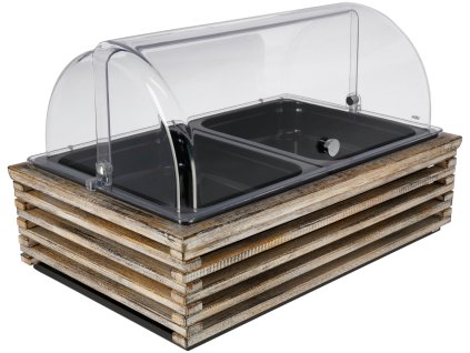 Chladiaca vitrína Natchez 6,5 cm melamín čierny 2 x 1/2