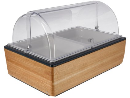 Chladiaca vitrína Montana dub 6,5 cm melamín biely 2 x 1/2