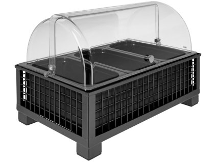 Chladiaca vitrína Portland 10 cm melamín čierny 3 x 1/3