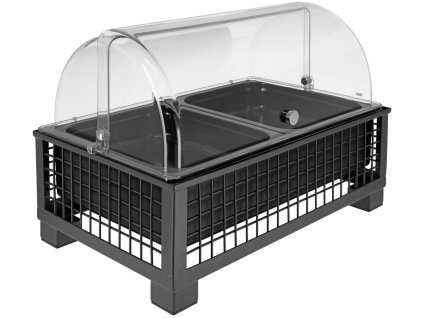 Chladiaca vitrína Portland 6,5 cm melamín čierny 2 x 1/2