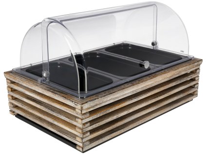 Chladiaca vitrína Natchez 10 cm melamín čierny 3 x 1/3