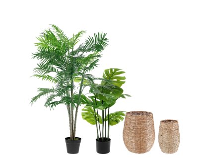 Set umelých rastlín 4-dielny