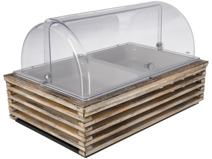 Chladiaca vitrína Natchez 6,5 cm melamín biely 2 x 1/2