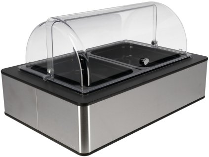 Chladiaca vitrína Fundale antrcitová  2 x GN 1/2