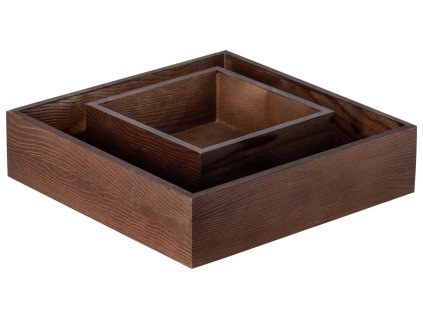 Drevený box Gautier bez výklenkov na rukoväte sada 2