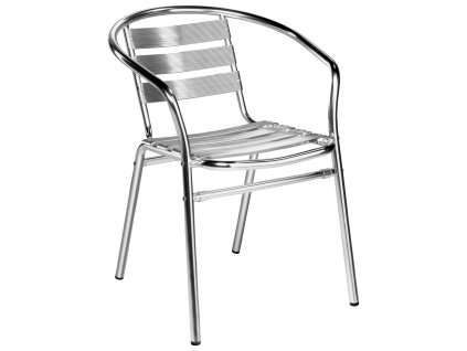 Hliníková stolička Limona s podrúčkami