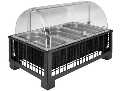 Chladiaca vitrína Portland 6,5 cm nehrdzavejúca oceľ 3 x 1/3