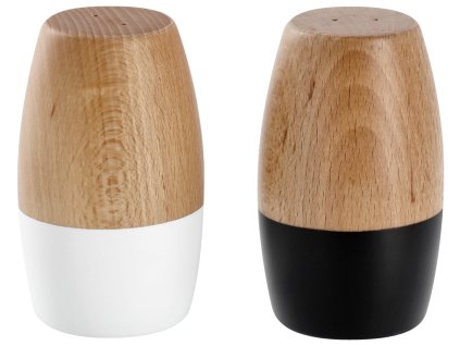 Set soľnička/korenička Kayu okrúhla vypuklá