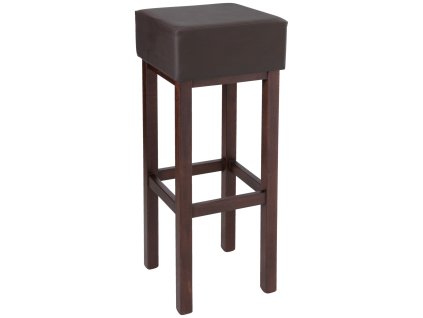 Barová stolička Woody so sedákom z imitácie kože