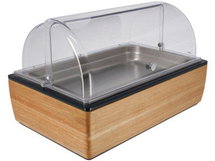 Chladiaca vitrína Montana dub 6,5 cm nerezová oceľ 1/1