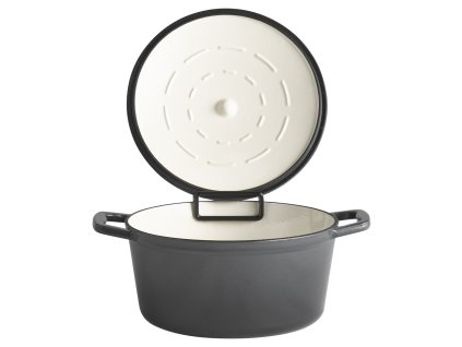 Kochtopf mit Deckel 5 Stars schwarz/grau; 4l;25x25x11,5cm (BxTxH)