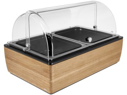 Chladiaca vitrína Montana eiche 10 cm melamín čierny 2 x 1/2