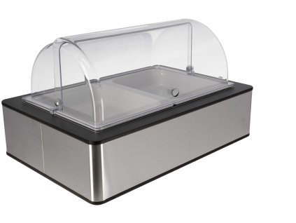 Chladiaca vitrína Fundale antracit 6,5 cm Melamin weiß 2 x 1/2