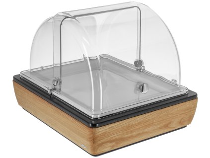 Chladiaca vitrína Montana dub Melamín biely 1/2