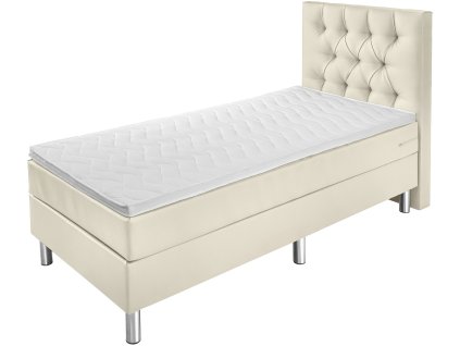 Hotelová posteľ Standard koženková, záhlavná časť chesterfield