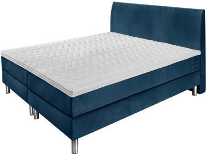 Posteľ Boxspring Comfort Velúr, hladká zadná časť