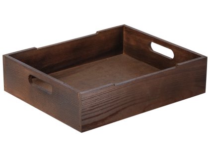 Drevený box Gautier s priehlbinami na rukoväte