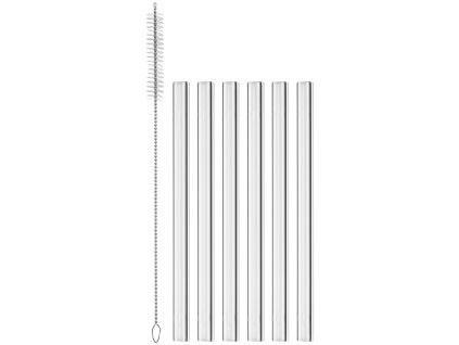 Sklenené slamky Liya 7-dielny set