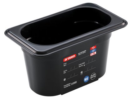 Nádoba na potraviny GN 1/9 čierna