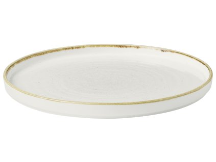 Tanier okrúhly Stonecast Barley White s okrajom