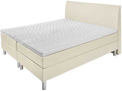 Posteľ Boxspring Premium Imitácia kože, hladká zadná časť