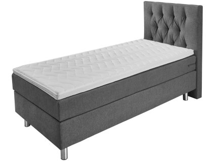 Boxspring posteľ Comfort látková, záhlavná časť chesterfield
