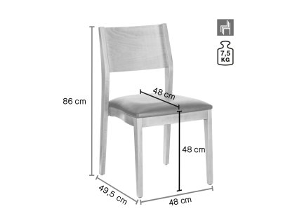 Stolička Stak koženka