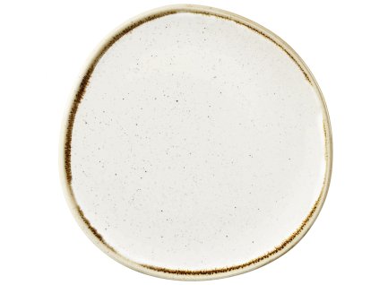 Tanier plytký Stonecast Barley White organický tvar