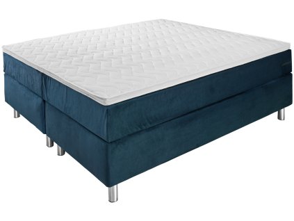 Boxspring posteľ Premium velúrová látka, bez záhlavnej časti