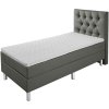 Boxspring posteľ Basic koženková, záhlavná časť chesterfield