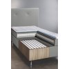 Boxspring posteľ Premium látková, bez záhlavnej časti